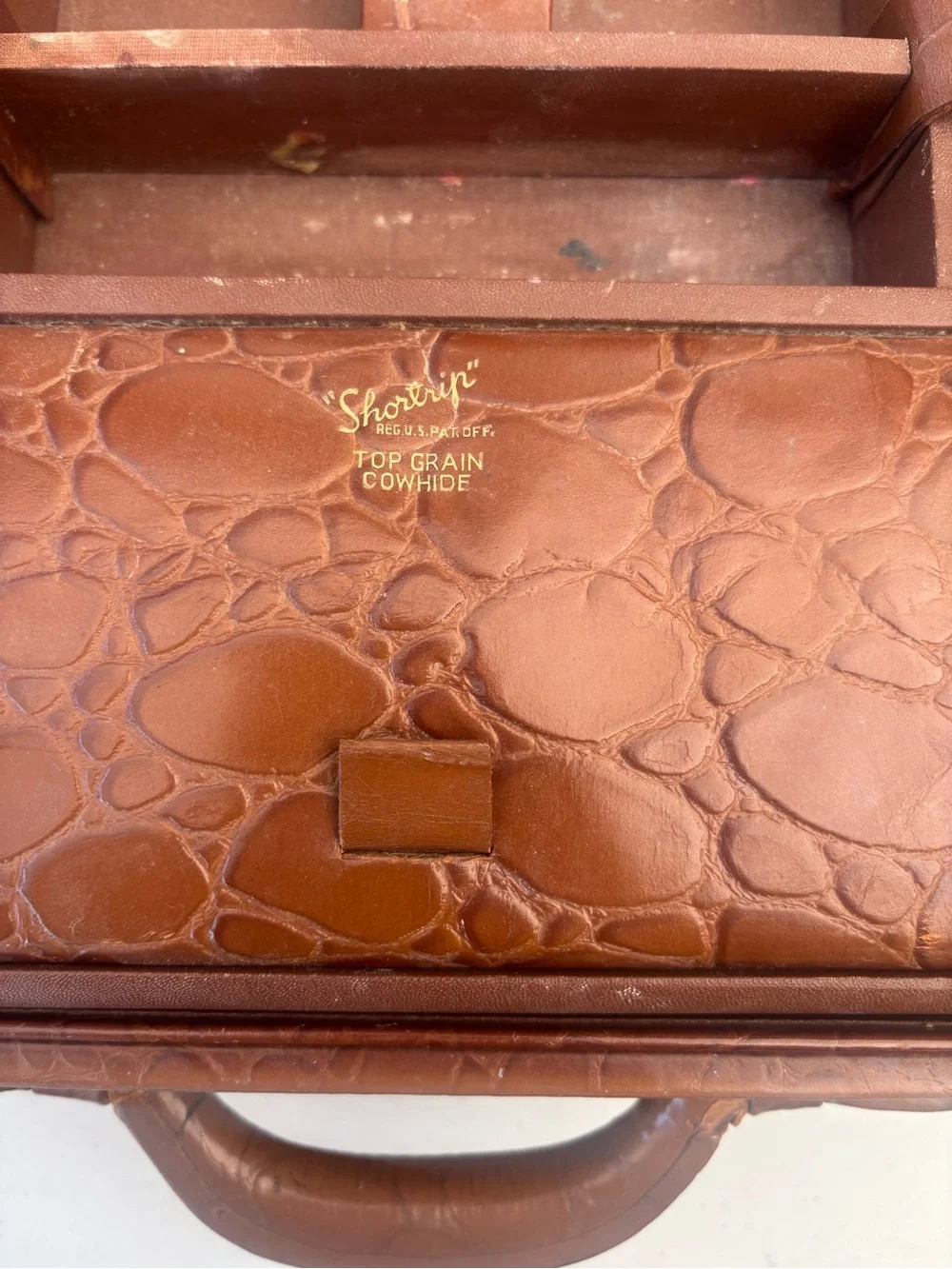 Vintage Shortrip Top Grain Cowhide Train Case